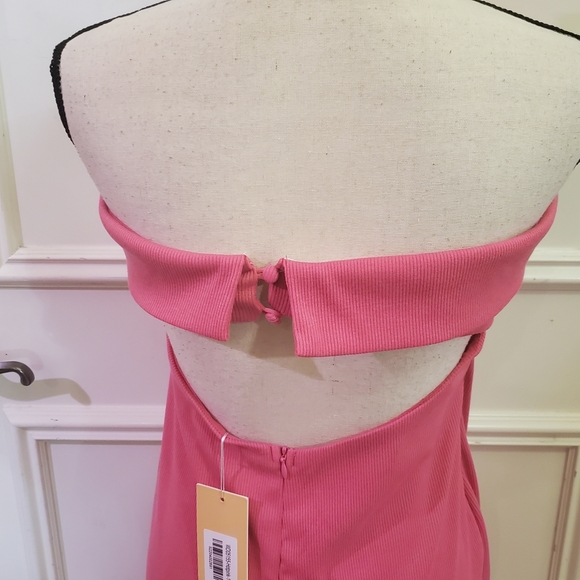 Who I Am Pink Tube Dress with Side Split and Back Cutout, Size 14, NWT - Picture 6 of 16